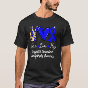 Congenital Generalised Lipodystrophy CGL Peace Lov T-Shirt