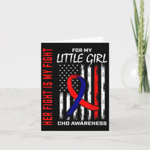 Congenital Heart Chd Awareness Little Girl Daughte Card