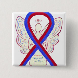 Congenital Heart Defect Awareness Ribbon Buttons