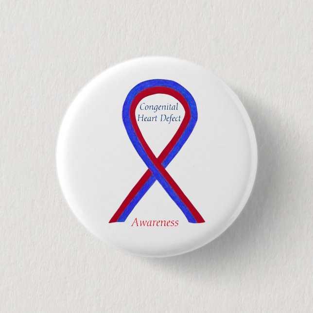Congenital Heart Defect CHD Awareness Ribbon Pins (Front)