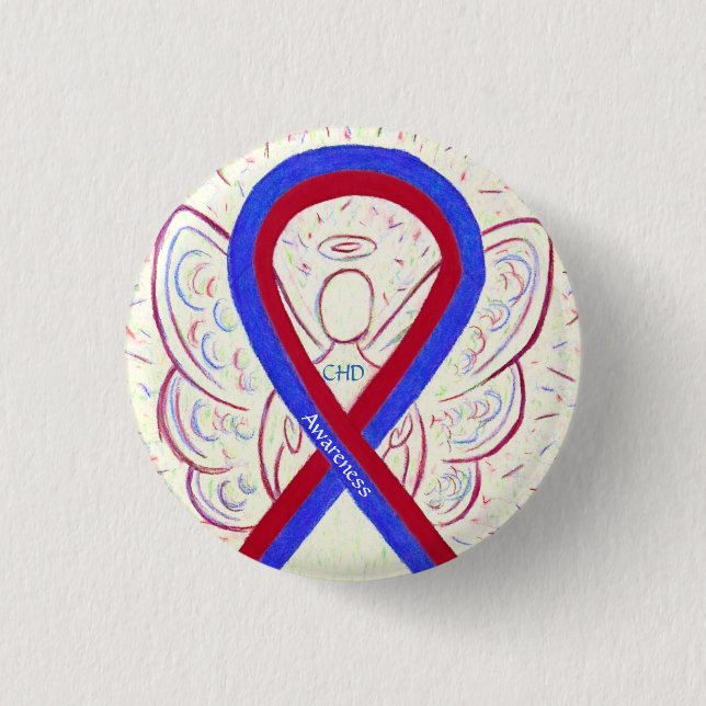 Congenital Heart Defect CHD Awareness Ribbon Pins (Front)