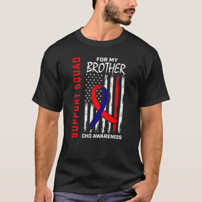 Congenital Heart Disease CHD Awareness Brother Ame T-Shirt (Front)