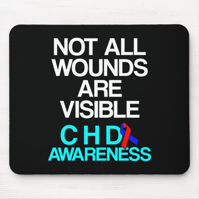 Congenital Heart Disease Defect Survivor Chd Warri Mouse Mat (Front)
