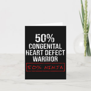 Congenital Heart Disease Defect Survivor Ninja Chd Card