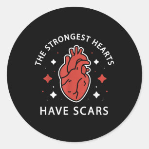 Congenital Heart Disease Warrior Chd Awareness  Classic Round Sticker