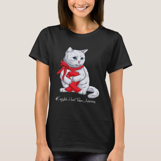 Congestive Heart Failure Awareness Month Red Ribbo T-Shirt (Front)