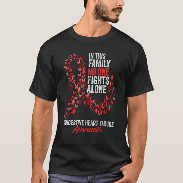 Congestive Heart Failure Awareness Month Red Ribbo T-Shirt (Front)