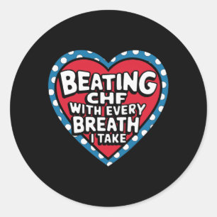 Congestive Heart Failure Chronic Disease Chf Aware Classic Round Sticker