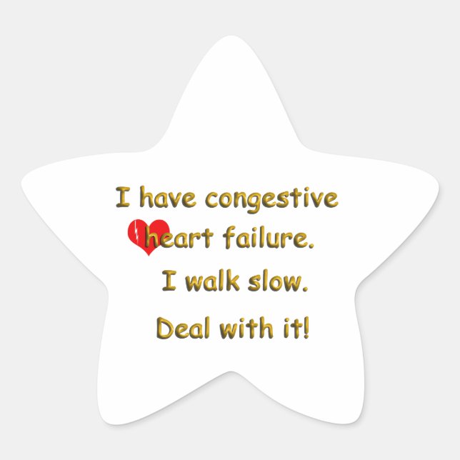 Congestive Heart Failure Star Sticker (Front)