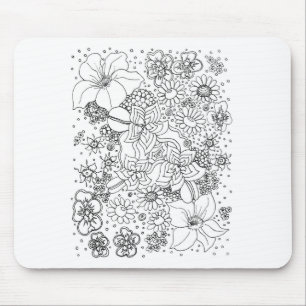 Conglomeration of Flowers Mouse Mat