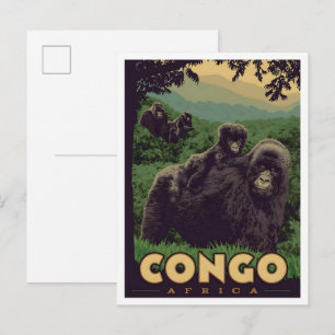 Congo Africa Vintage Travel Postcard