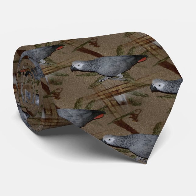 Congo African Gray Parrot on Floor Tie (Rolled)
