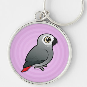 Congo African Grey Key Ring