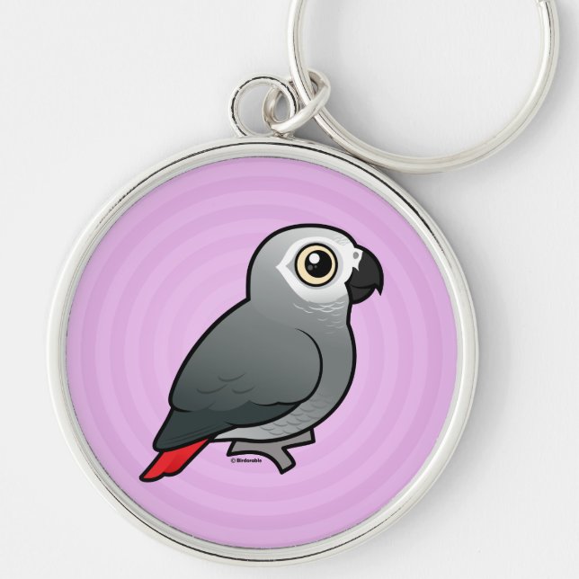 Congo African Grey Key Ring (Front)