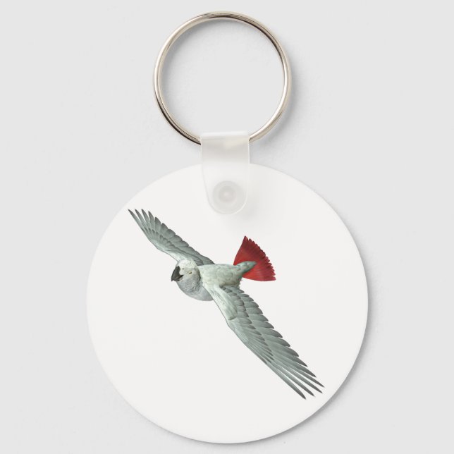 Congo African Grey Parrot Key Ring (Front)