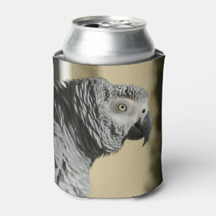 Congo African Grey Parrot with Ruffled Feathers Can Cooler