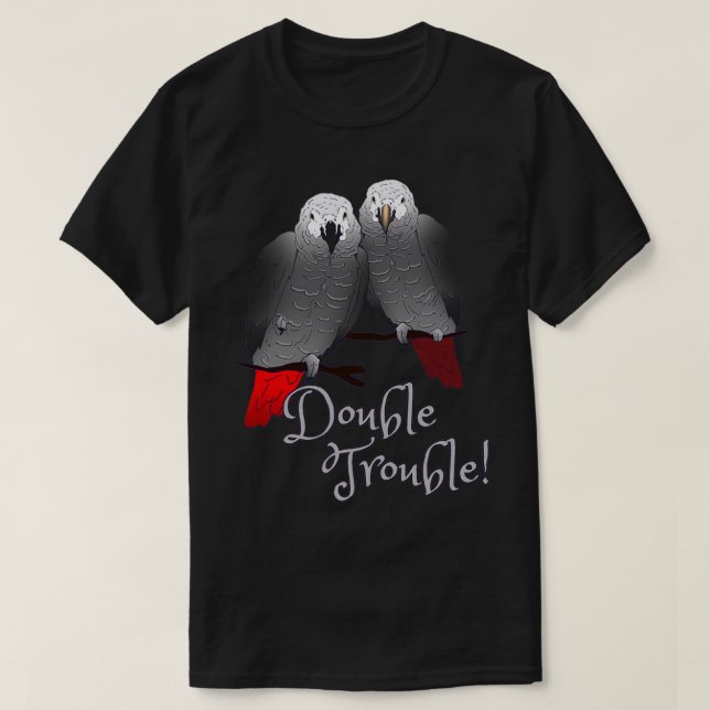 Congo and Timneh African Grey Parrot T-Shirt (Design Front)