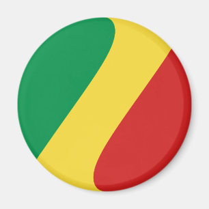 Congo-Brazzaville Fisheye Flag Magnet