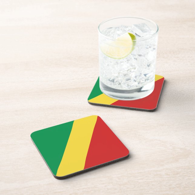 Congo-Brazzaville Flag Coaster (Right Side)