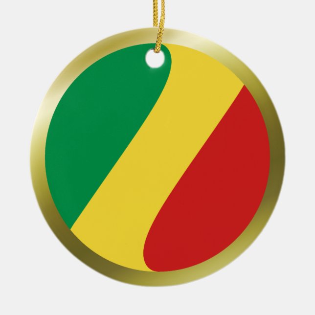 Congo-Brazzaville Flag Ornament (Front)