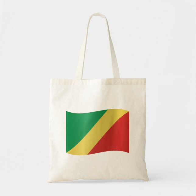 Congo-Brazzaville Flag Tote Bag (Front)