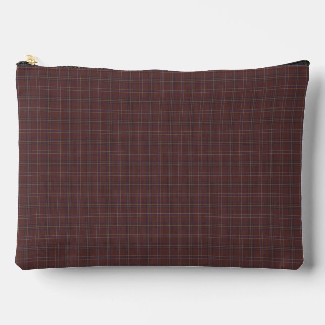 Congo Brown and Spicy Mix Plaid Accessory Pouch (Front)