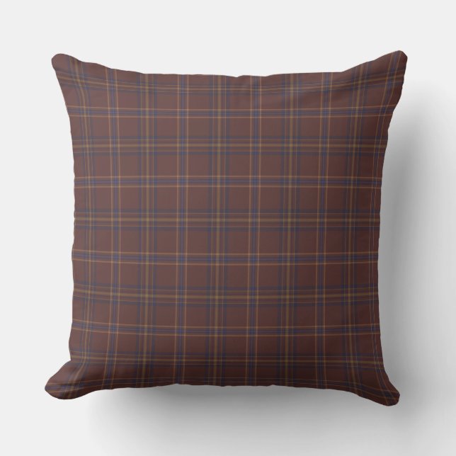 Congo Brown and Spicy Mix Plaid Cushion (Front)