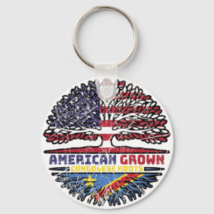 Congo Congolese US American USA United States Tree Key Ring