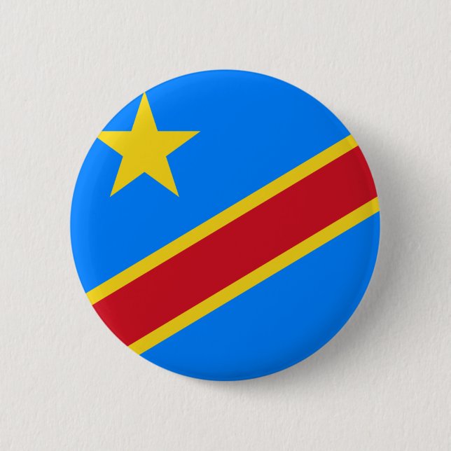 congo democratic 6 cm round badge (Front)