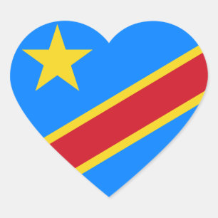 congo democratic heart sticker