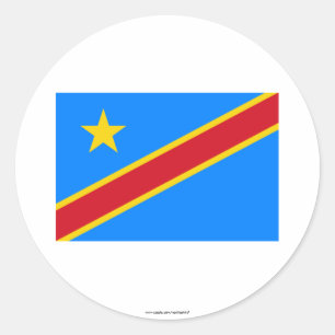 Congo Democratic Republic Flag Classic Round Sticker