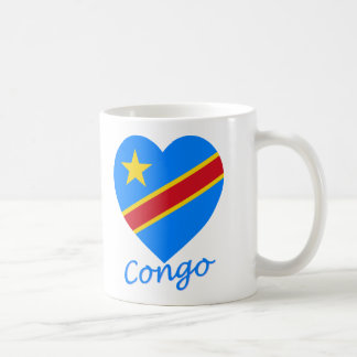 Congo Democratic Republic Flag Heart Coffee Mug