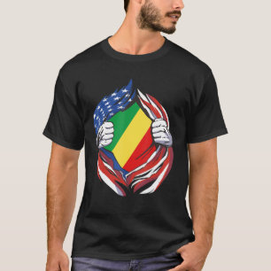 Congo Flag American Proud Of My Congolese Heritage T-Shirt