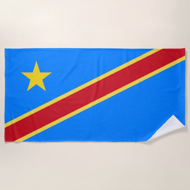 Congo flag beach towel (Front)