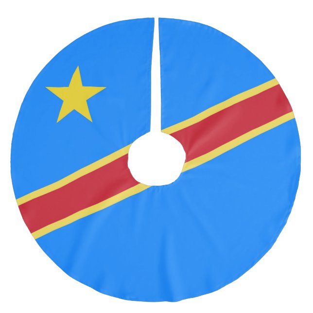 Congo flag brushed polyester tree skirt (Front)