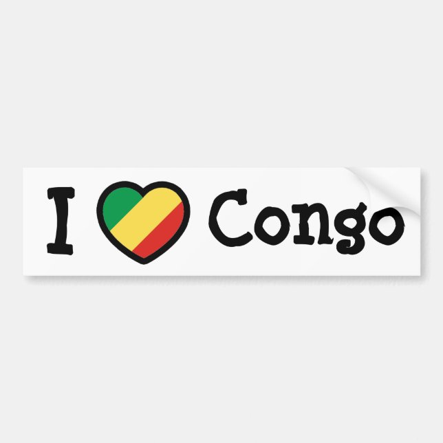 Congo Flag Bumper Sticker (Front)