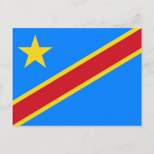 Congo flag CD Postcard