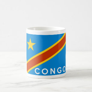 congo flag country text name coffee mug