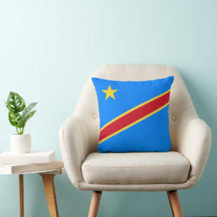 Congo flag cushion