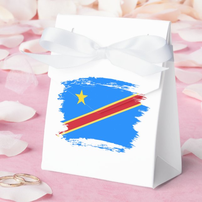 Congo flag favour box (Wedding)