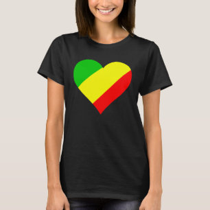 Congo Flag Heart Congo Love Congo T-Shirt