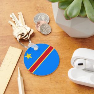 Congo flag key ring