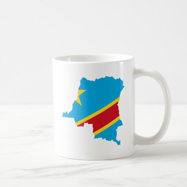 Congo Flag map  CD Coffee Mug (Right)