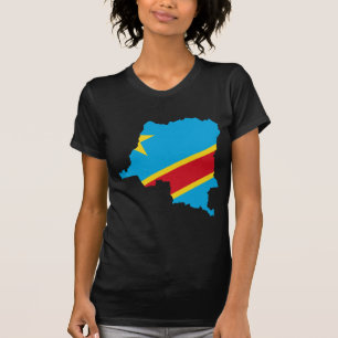Congo Flag map CD T-Shirt