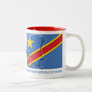 CONGO FLAG MAP Scripture Customised Two-Tone Coffee Mug