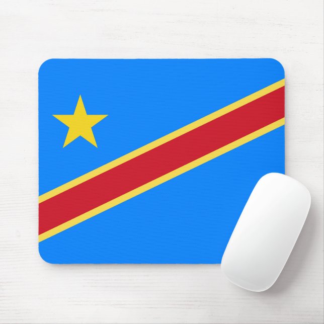 Congo flag mouse mat (With Mouse)