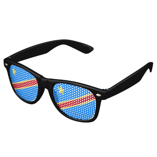 Congo flag retro sunglasses (Angled)