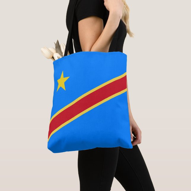 Congo flag tote bag (Close Up)