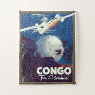 Congo For Adventure! travel poster Jigsaw Puzzle