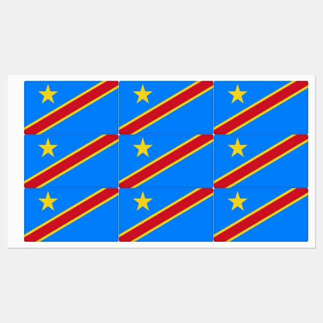 Congo Kinshasa Flag (Sheet)